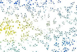 Light blue, yellow vector pattern with chaotic shapes.