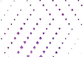 Light Purple vector texture with playing cards.