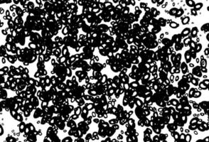 Black and white vector background with bubbles.