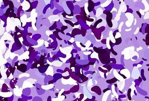 Light Purple vector pattern with chaotic shapes.