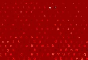 cubierta de vector rojo claro con símbolos en inglés.