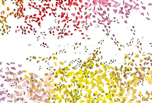 Light Pink, Yellow vector background with abstract forms.