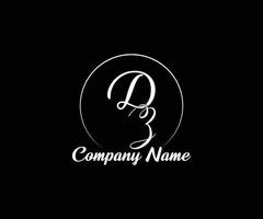 Monogram Logo With Letter DZ. Creative typography logo for company or business vector