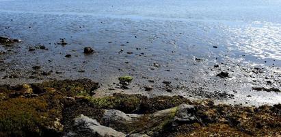 Low Tide Along the Coastline with Mud Flats photo