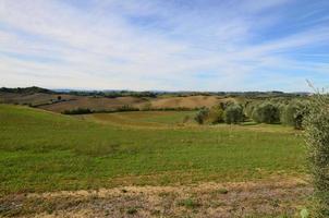 Fields in Tuscany Italy photo