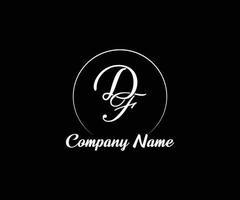 Monogram Logo With Letter DF. Creative typography logo for company or business vector