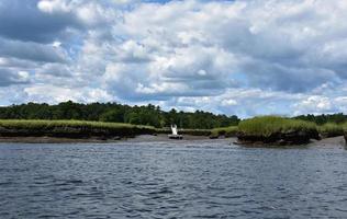 View of Dock Along North River on the South Shore photo