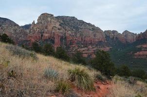 Rugged Hiking Path into Red Rock Formations photo
