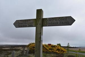 Wood Route Marker Along Coast to Coast Walk photo