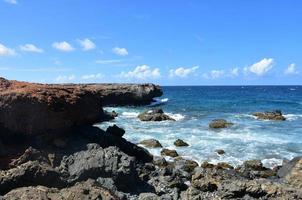 Lava Rock on the Coast of Black Sand Beach photo