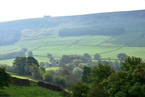 impresionante paisaje de tierras de cultivo en el norte de Inglaterra foto