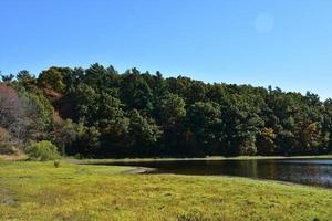 Scenic Lake View on a Crisp Fall Day photo