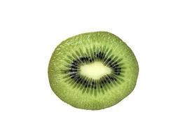 Slice of kiwi fruit isolated on white background photo