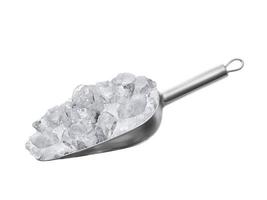 Metal Ice Scooper isolated on white with a clipping path photo