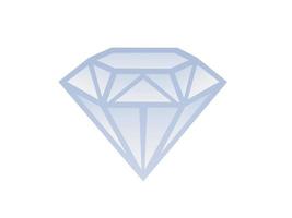 A realistic diamond. No gradient mesh on white background photo