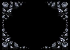 Diamonds background with space for text. 3D render photo