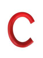 Handmade plasticine alphabet isolated on white background. English colorful letters of modelling clay photo