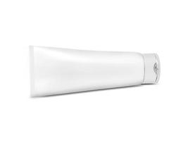 tubo de plástico cosmético sobre fondo blanco. renderizado 3d foto