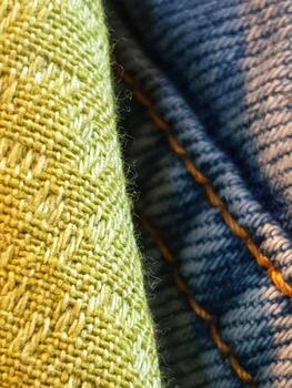 Two tone of texture of cloth, with shade of light. For use as background. photo