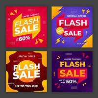 Flash Sale Social Media Post vector