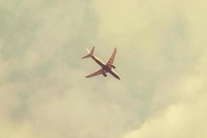 blue sky and airplane image photo