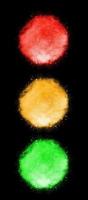 traffic lights on black background photo