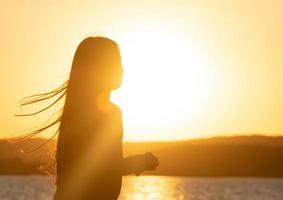 girl in sun photo