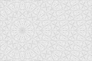 white line mandala background vector