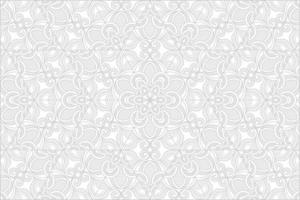 fondo de mandala de línea blanca vector