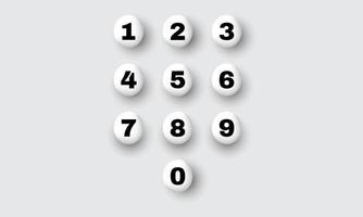 unique 3d set numbers 1 0 design isolated on vector