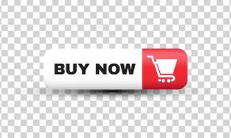 unique 3d buy now button red shopping icon design isolated on vector