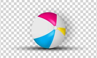 unique realistic 3d beach ball icon design isolated on vector