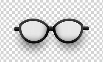 unique 3d black eyeglasses icon vector design isolated on