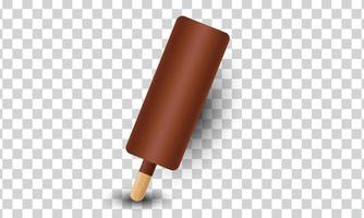 unique 3d brown close ice cream icon design isolated on vector