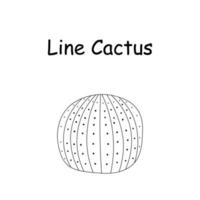 Vector doodle illustration of a cactus. hand drawn cactus. Doodle line mexican cactus