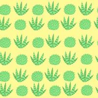 seamless pattern with cactus on a white background in cartoon style.Vector illustration vector