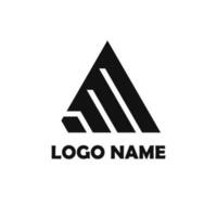 logotipo de la letra m. diseño de logotipo de monograma, geométrico, lujoso, simple. vector