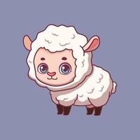 Illustration of a cartoon sheep on colorful background vector