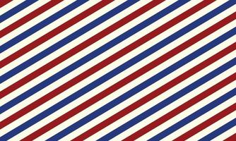 Red and blue usa diagonal lines seamless pattern abstract. Barbershop vintage texture. EPS 10 vector