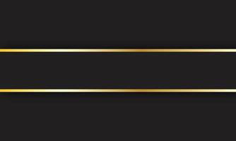 Black and gold overlapped stripes vector header. Geometric material banner with blank space for your logo. Dark abstract vector