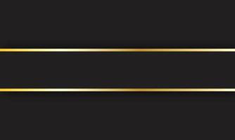 Black and gold overlapped stripes vector header. Geometric material banner with blank space for your logo. Dark abstract vector