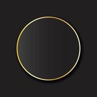 Abstract luxury template with gold circle and shadow eps10 vector background