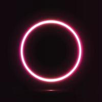 neon glowing circle for banner illustrator vector