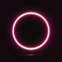 neon glowing circle for banner illustrator vector