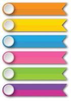 Set of colorful button, banner backgrounds, bars with circles. Editable vector. eps10 vector