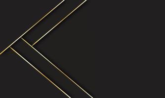 Black and gold overlapped stripes vector header. Geometric material banner with blank space for your logo. Dark abstract vector