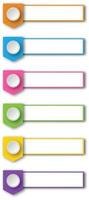 Infographic Set of color sticker banners. Colorful image. Isolated on white background. vector