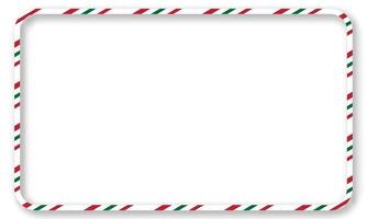 Candy cane frames christmas. striped border with copyspace. Rectangle background for banner or christmas card. Vector, holiday wallpaper illustration. vector