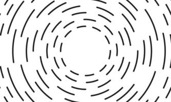 línea de círculo negro ráfaga de remolino sobre fondo blanco, forma de espiral de línea de arte de círculo de remolino, forma de espiral de ciclo para el concepto de tecnología, círculo gráfico de líneas onduladas redondas, giro de línea de onda y efecto de movimiento vector