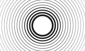 Geometric radial element. Abstract concentric, radial geometric motif Black and white concentric line circle background. Wash and storm concept or simple vector illustration of ripple effect